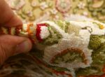 vintage silk and metallic threading souf tabriz persian rug 51112 pile Nazmiyal