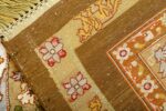 vintage silk and metallic threading souf tabriz persian rug 51112 weave Nazmiyal