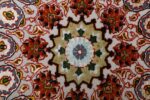 vintage taupe background tabriz persian rug 51108 center Nazmiyal