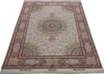 vintage taupe background tabriz persian rug 51108 full Nazmiyal