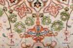 vintage taupe background tabriz persian rug 51108 green Nazmiyal
