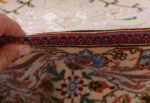 vintage taupe background tabriz persian rug 51108 pile Nazmiyal