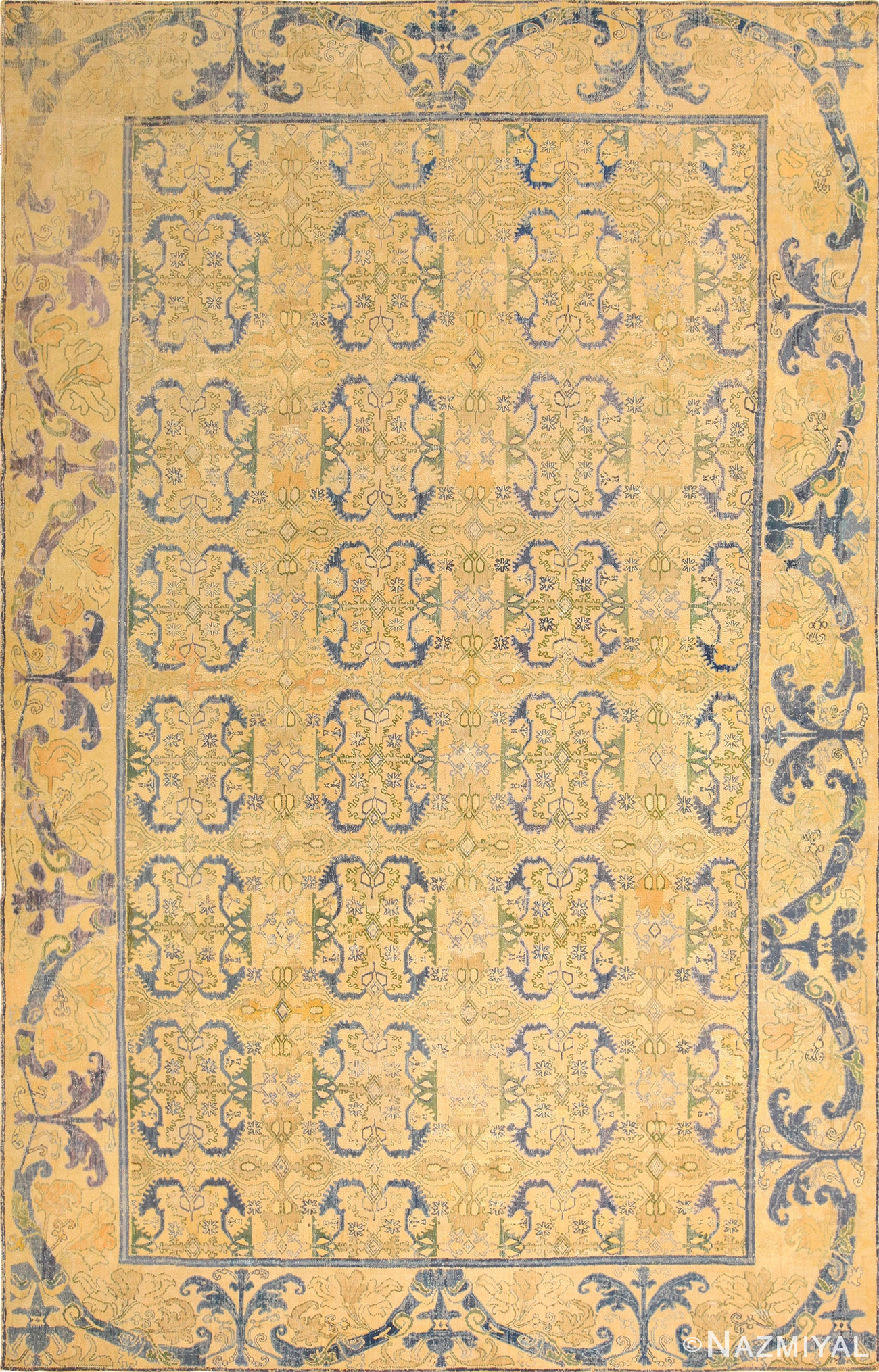 17th century cuenca spanish rug 49270 Nazmiyal