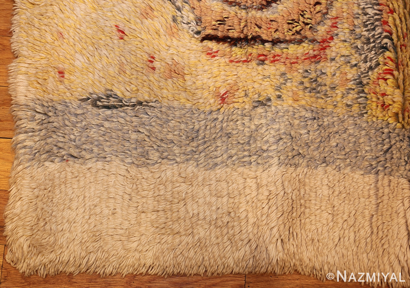 leen kaisa designed vintage rya scandinavian rug 49261 corner Nazmiyal