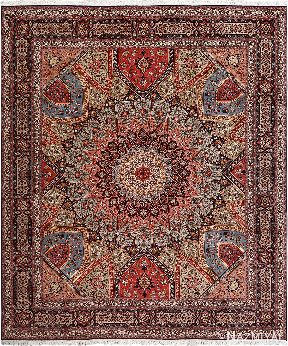 vintage tabriz persian rug 51116 Nazmiyal