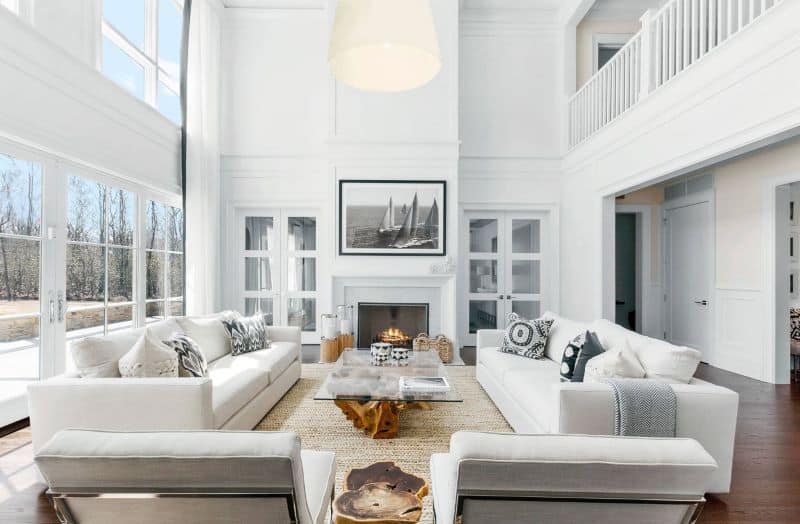 White on Off White Living Room Nazmiyal