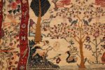 antique animal motif tehran persian rug 49303 dogs Nazmiyal