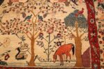 antique animal motif tehran persian rug 49303 horse Nazmiyal