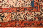 antique animal motif tehran persian rug 49303 rabbits Nazmiyal
