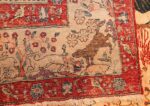 antique animal motif tehran persian rug 49303 weave Nazmiyal