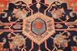 antique ivory background serapi persian rug 49352 center Nazmiyal