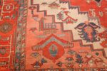 antique ivory background serapi persian rug 49352 design Nazmiyal