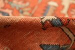 antique ivory background serapi persian rug 49352 pile Nazmiyal