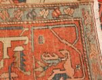 antique ivory background serapi persian rug 49352 weave Nazmiyal