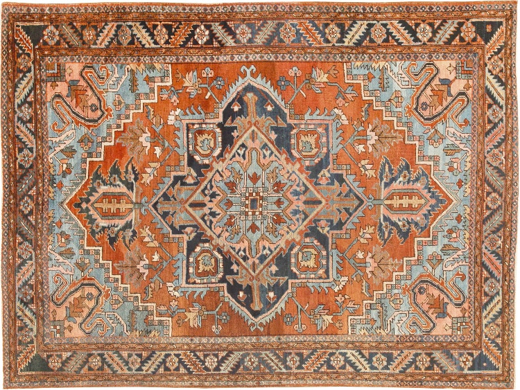 Antique Persian Heriz Carpet Nazmiyal