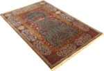 antique prayer design agra indian rug 51175 side Nazmiyal