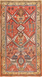 antique red background soumak caucasian rug 49341 Nazmiyal