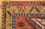 antique red background soumak caucasian rug 49341 corner Nazmiyal