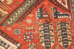 antique red background soumak caucasian rug 49341 design Nazmiyal