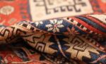 antique red background soumak caucasian rug 49341 pile Nazmiyal