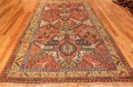 antique red background soumak caucasian rug 49341 whole Nazmiyal