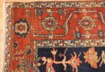 antique red serapi persian rug 49349 corner Nazmiyal