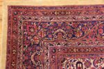 antique silk kashan persian rug 49316 corner Nazmiyal