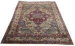 antique silk mohtasham kashan persian rug 51168 full