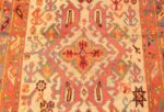 Background Antique Oushak Turkish runner rug 49364 by Nazmiyal