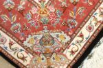 black background vintage tabriz persian rug 51127 vase Nazmiyal