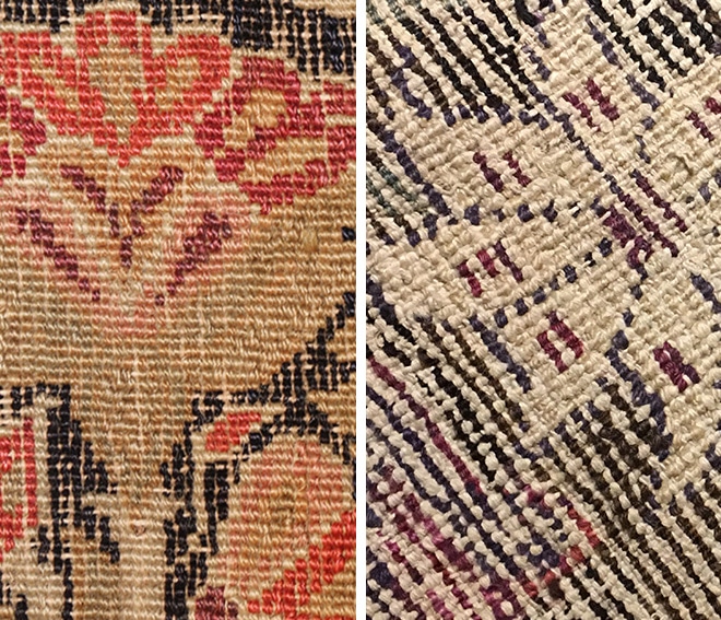 Coarse Carpet Weave Vs Finely Woven Rug Coarse Carpet Weave Vs Finely Woven Rug by Nazmiyal