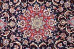 dark navy vintage isfahan persian rug 51141 medallion Nazmiyal