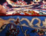 dark navy vintage isfahan persian rug 51141 pile Nazmiyal
