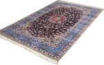 dark navy vintage isfahan persian rug 51141 side Nazmiyal