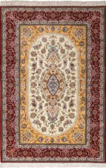 floral vintage isfahan persian rug 51152 Nazmiyal
