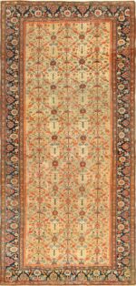 gold background antique sultanabad persian rug 49360 Nazmiyal