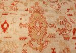 ivory antique oushak turkish rug 49323 closeup Nazmiyal