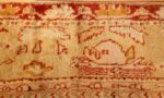 ivory antique oushak turkish rug 49323 fish Nazmiyal