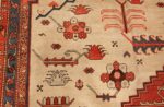 ivory antique serapi persian rug 49321 field Nazmiyal