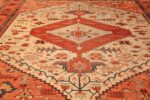 ivory antique serapi persian rug 49321 full Nazmiyal