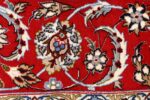 ivory floral vintage isfahan persian rug 51150 red Nazmiyal