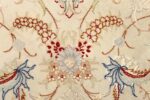 ivory round vintage tabriz persian rug 51138 flower Nazmiyal