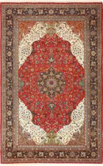 large animal motif vintage tabriz persian rug 51122 Nazmiyal