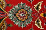 large animal motif vintage tabriz persian rug 51122 red Nazmiyal