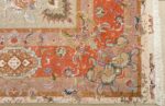 large ivory vintage tabriz persian rug 51143 corner Nazmiyal
