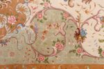 large ivory vintage tabriz persian rug 51143 green Nazmiyal