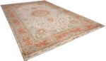 large ivory vintage tabriz persian rug 51143 side Nazmiyal