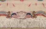 large ivory vintage tabriz persian rug 51143 signature Nazmiyal