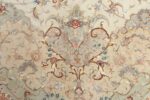large ivory vintage tabriz persian rug 51157 design Nazmiyal
