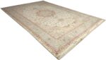 large ivory vintage tabriz persian rug 51157 side Nazmiyal